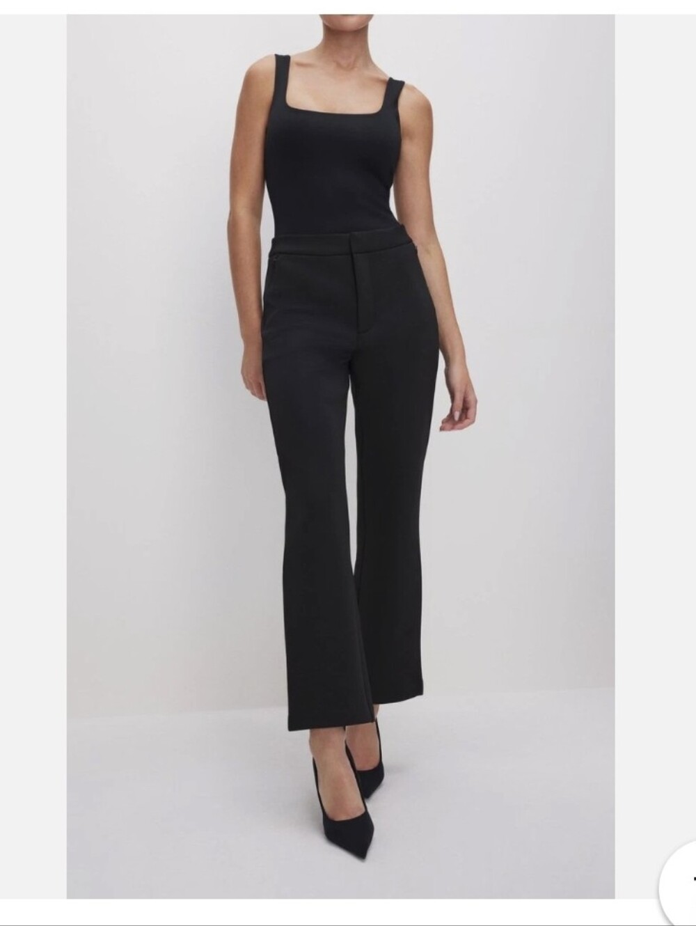 Good American GS0375 Scuba Cropped Straight Trousers Size 24